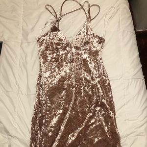 F21 Velvet Pink Dress